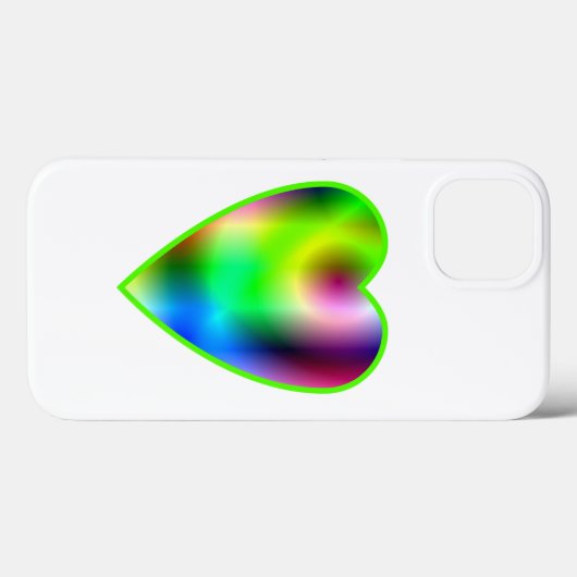 レインボーハート Case-Mate iPhoneケース (裏面 (横))