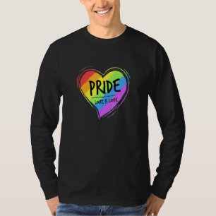 レインボーハートLgbtプライドカラフルゲイCsd 2 Tシャツ