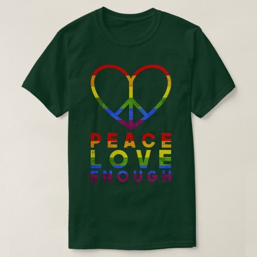 レインボーハートLGBT Tシャツ (デザイン正面)