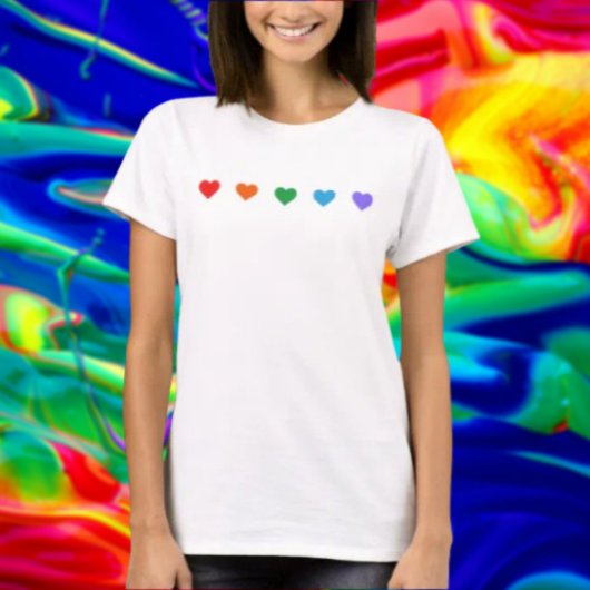 レインボーハートPride Tシャツ