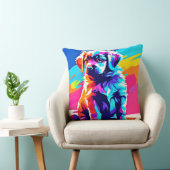 レインボーハードドッグアート クッション (椅子)