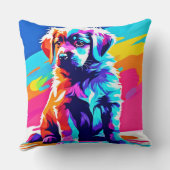 レインボーハードドッグアート クッション (裏面)