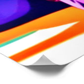 レインボーハードドッグアート ポスター (角)