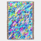 レインボーハード抽象芸術アート スローブランケット (正面縦)