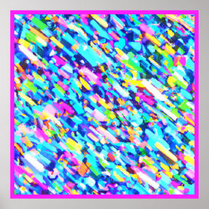 レインボーハード抽象芸術アート ポスター