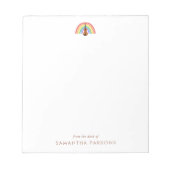 レインボーバイオリン音楽先生 ノートパッド (正面)