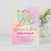 レインボーバウンスハウスパーティー招待状 招待状 (スタンド正面)