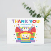 レインボーバウンスハウス誕生日 サンキューカード (スタンド正面)