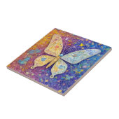 レインボーバタフライかわいらしモザイクカラフルー タイル (側面)