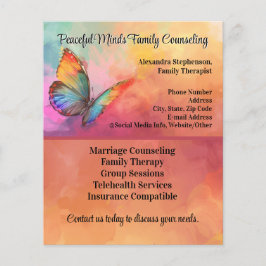 レインボーバタフライカウンセリングセラピー心理療法 チラシ