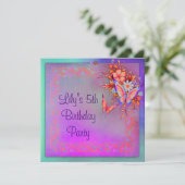 レインボーバタフライガールズ5thバースデーパーティー 招待状 (スタンド正面)