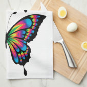 レインボーバタフライキッチンタオル キッチンタオル (四つ折り)