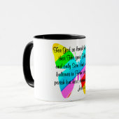 レインボーバタフライジョン3:16デザイン マグカップ (正面左)