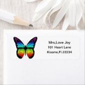 レインボーバタフライターンアドレスラブル ラベル (インサイチュ)