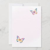 レインボーバタフライバースデーパーティーの招待 招待状