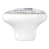 レインボーバタフライパーソナライズされたフローラ セラミックノブ (側面)