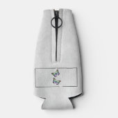 レインボーバタフライパーソナライズされたフローラ ボトルクーラー (裏面)