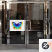 レインボーバタフライピーコックアイ ウィンドウサイン (オフィスドア)