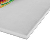 レインボーバタフライピーコックアイ カッティングボード (角)