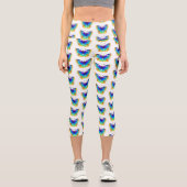 レインボーバタフライピーコックアイ カプリレギンス (正面)