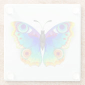 レインボーバタフライピーコックアイ ガラスコースター (裏面)