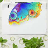 レインボーバタフライピーコックアイ キッチンタオル (折り畳み)