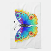 レインボーバタフライピーコックアイ キッチンタオル (縦)