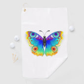 レインボーバタフライピーコックアイ ゴルフタオル (インサイチュ)