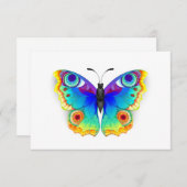 レインボーバタフライピーコックアイ サンキューカード (正面/裏面)