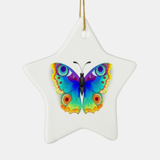 レインボーバタフライピーコックアイ セラミックオーナメント (右)