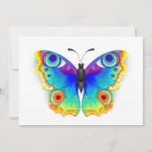 レインボーバタフライピーコックアイ ノートカード (正面)