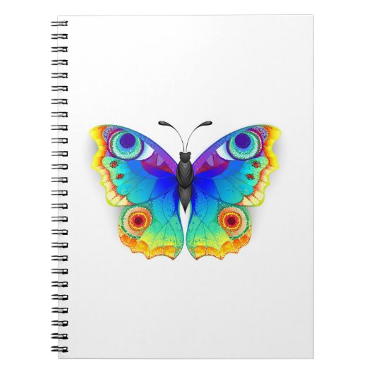 レインボーバタフライピーコックアイ ノートブック (正面)