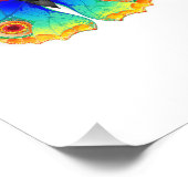 レインボーバタフライピーコックアイ フォトプリント            (角)