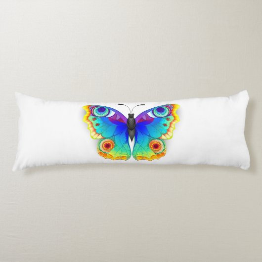 レインボーバタフライピーコックアイ ボディピロー (正面)