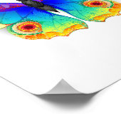 レインボーバタフライピーコックアイ ポスター (角)
