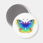 レインボーバタフライピーコックアイ マグネット (正面/裏面)