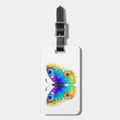 レインボーバタフライピーコックアイ ラゲッジタグ (正面縦)