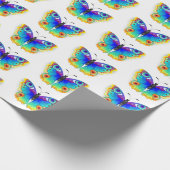 レインボーバタフライピーコックアイ ラッピングペーパー (角)