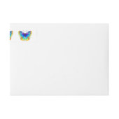 レインボーバタフライピーコックアイ ラップアラウンドラベル (正面)