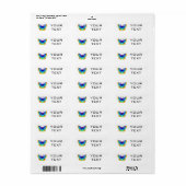 レインボーバタフライピーコックアイ ラベル (フルシート)