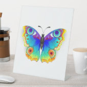 レインボーバタフライピーコックアイ 台座サイン (インサイチュ)