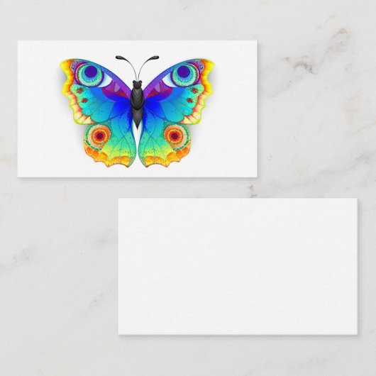 レインボーバタフライピーコックアイ 名刺 (正面/裏面)