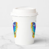 レインボーバタフライピーコックアイ 紙コップ (左)