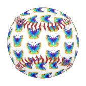 レインボーバタフライピーコックアイ 野球ボール (裏面)