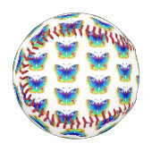 レインボーバタフライピーコックアイ 野球ボール (正面左)