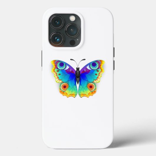 レインボーバタフライピーコックアイ Case-Mate iPhoneケース (裏面)