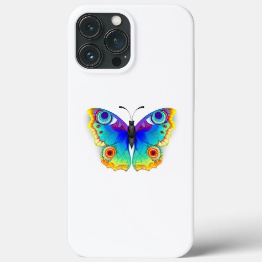 レインボーバタフライピーコックアイ Case-Mate iPhoneケース (裏面)