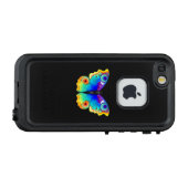レインボーバタフライピーコックアイ LifeProof iPhoneケース (裏面横)