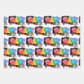 レインボーバタフライプリンセスキッテン ラッピングペーパーシート (正面)