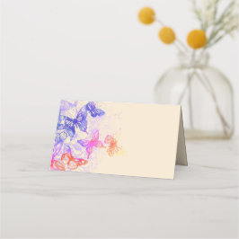 レインボーバタフライプレイスカード プレイスカード